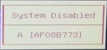 hp system disable a code