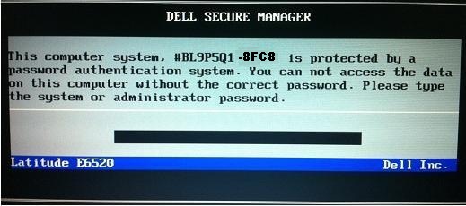 dell 8FC8 master password