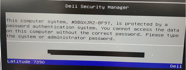 Dell BF97 Bios Passwords
