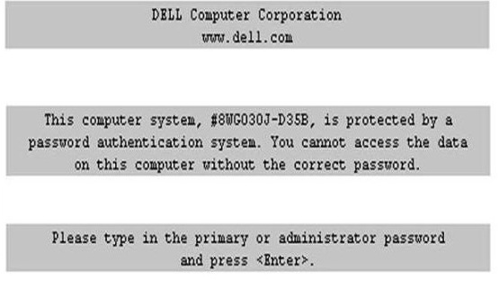 dell d35b / a95b bios password