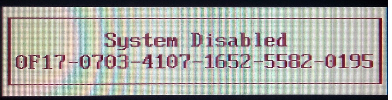 fujitsu system disabled hdd code 24 characters