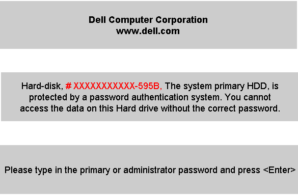 dell 595b hdd master password